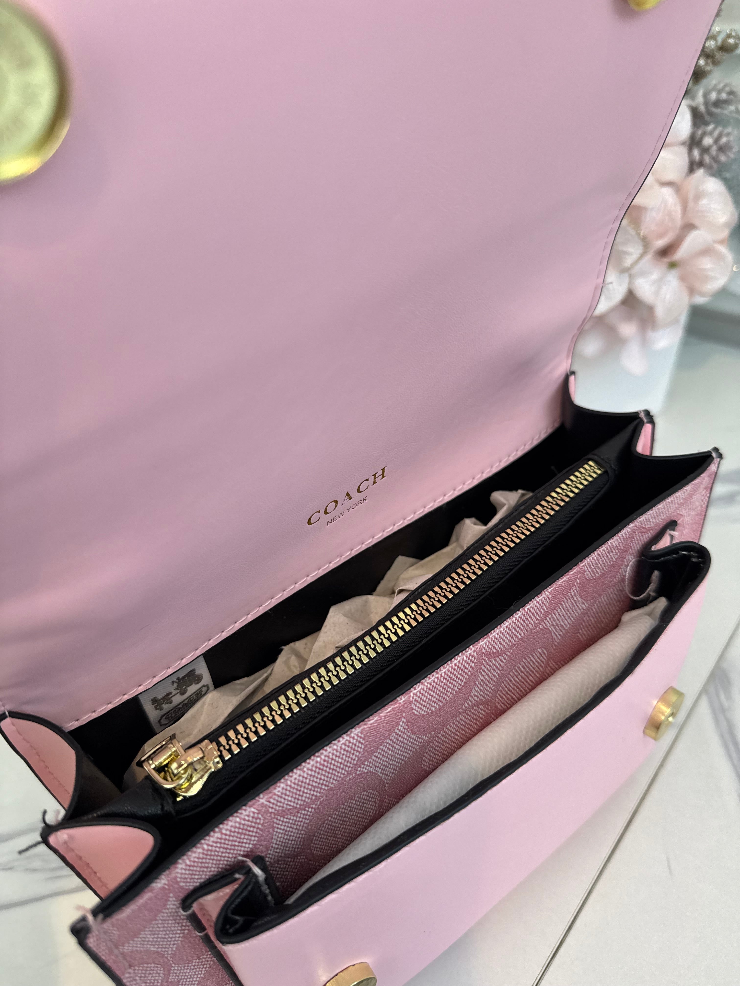 Long Shoulder Pink Bag