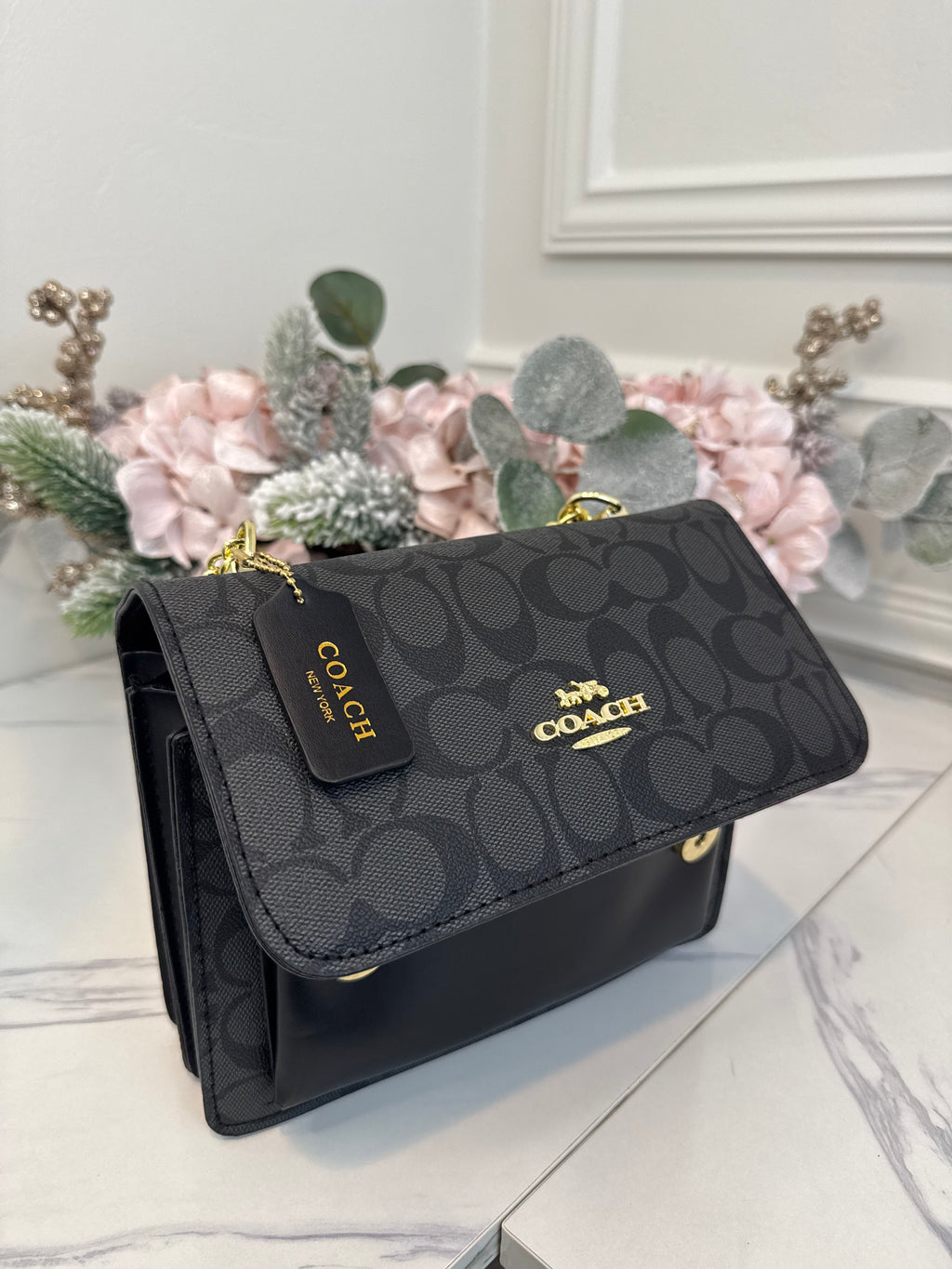 Long Shoulder Black Bag