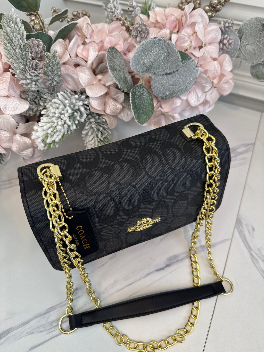 Long Shoulder Black Bag